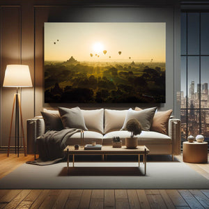 Hot Air Balloons Sunset Art  | MusaArtGallery™