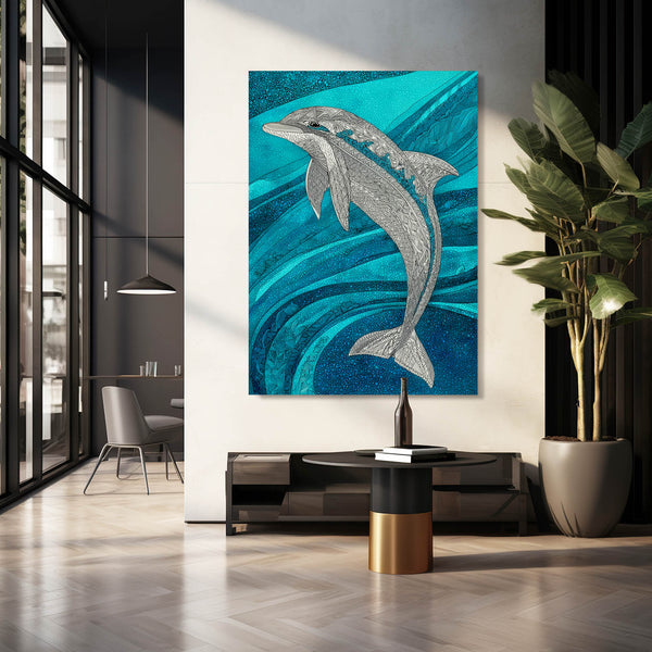 ICE Blue Dolphin Art