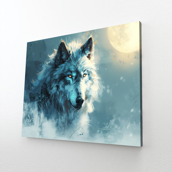 Ice Wolf Canvas Art  | MusaArtGallery™