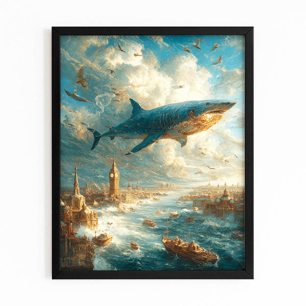 Impressionist Shark Canvas