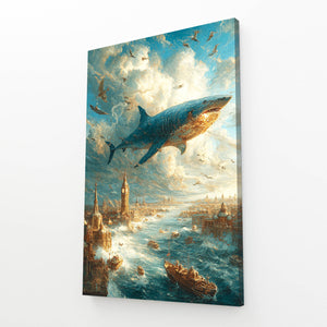 Impressionist Shark Canvas