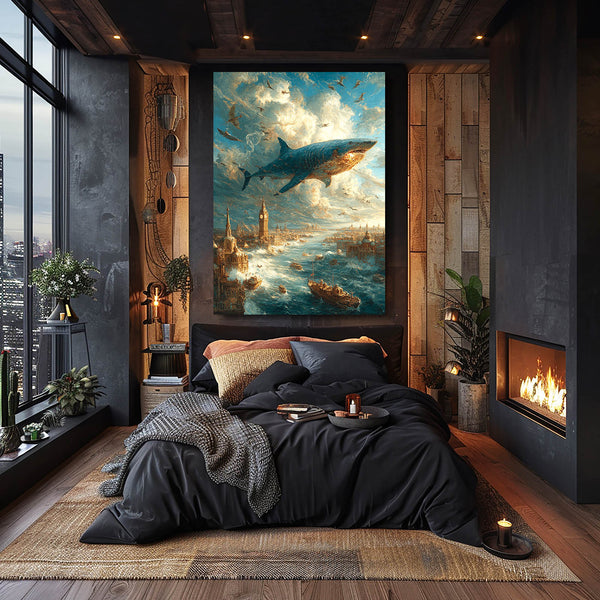 Impressionist Shark Canvas