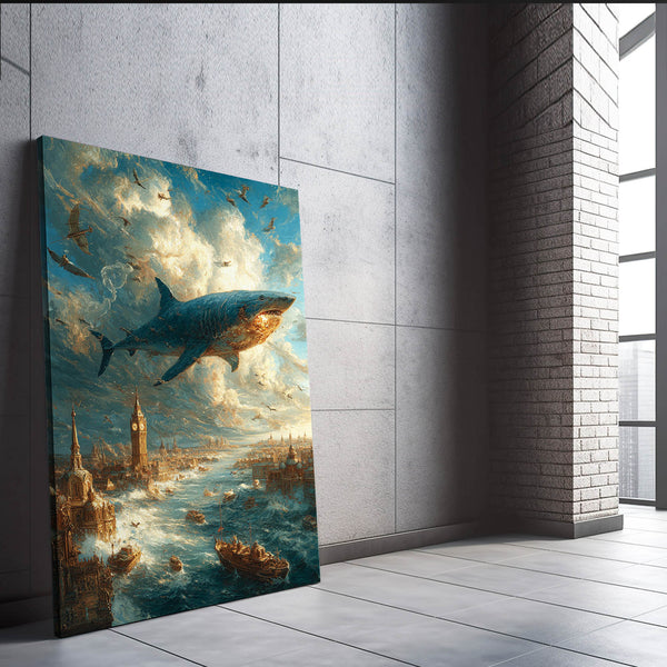 Impressionist Shark Canvas