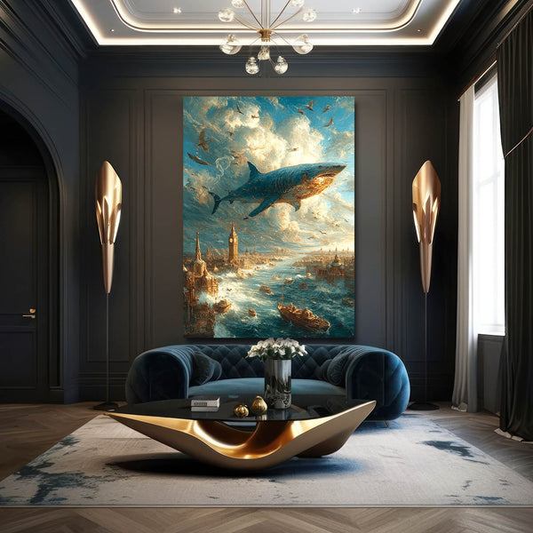 Impressionist Shark Canvas