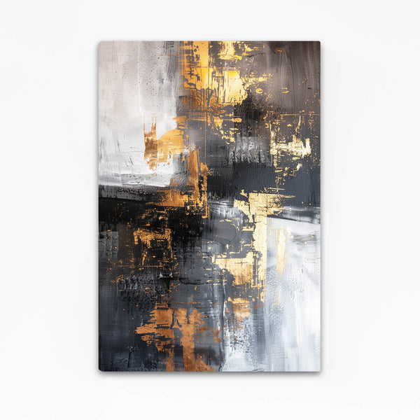 Industrial Gold Abstract Art | MusaArtGallery™