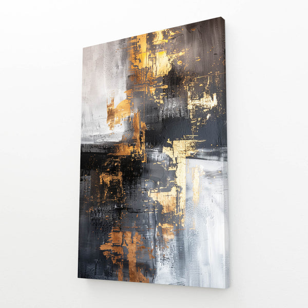 Industrial Gold Abstract Art | MusaArtGallery™