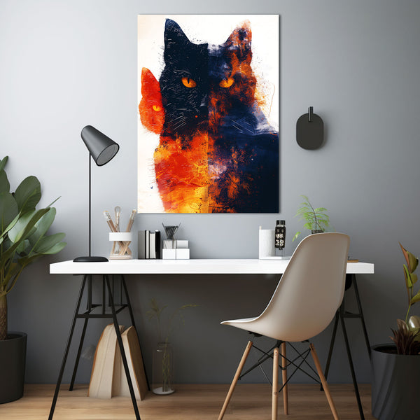 Inferno Gaze Cat Art | MusaArtGallery™