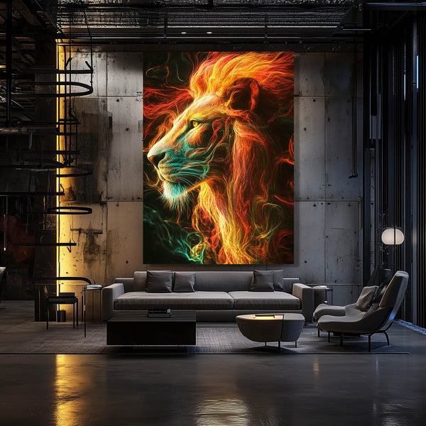 Inferno Lion Wall Art | MusaArtGallery™