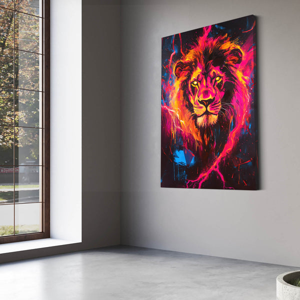 Inferno Majesty Lion Wall Art | MusaArtGallery™