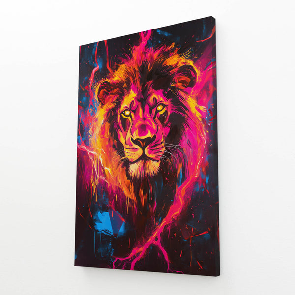 Inferno Majesty Lion Wall Art | MusaArtGallery™