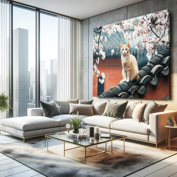 Japan Roof Cat Wall Art