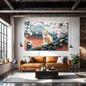 Japan Roof Cat Wall Art