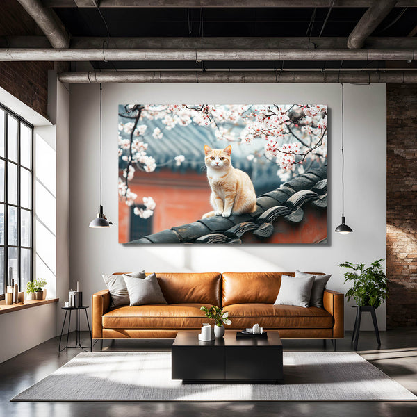 Japan Roof Cat Wall Art