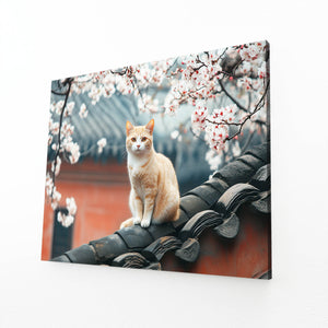 Japan Roof Cat Wall Art