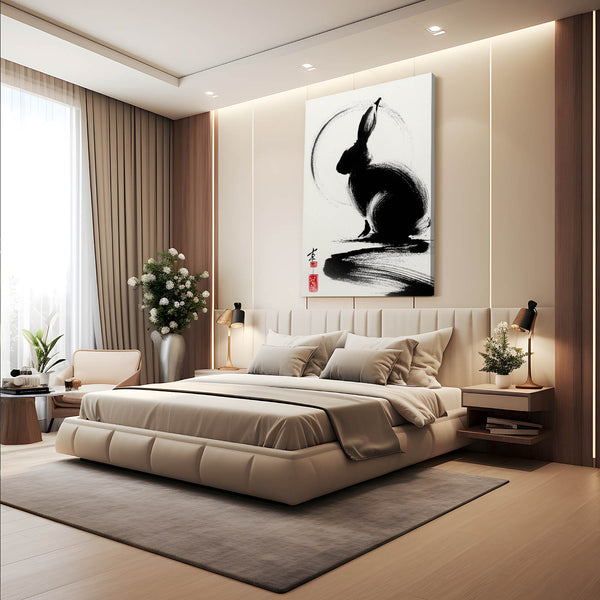 Japanese Bunny Rabbit Wall Art