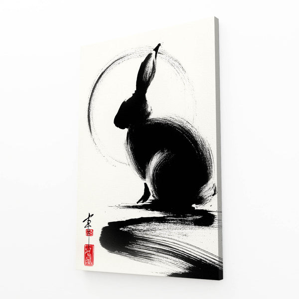 Japanese Bunny Rabbit Wall Art
