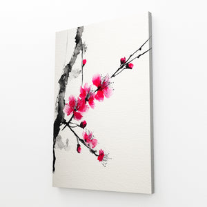 Japanese Cherry Blossom Line Art