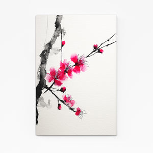 Japanese Cherry Blossom Line Art