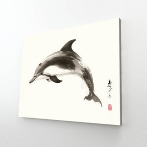 Japanese Dolphin Wall Art
