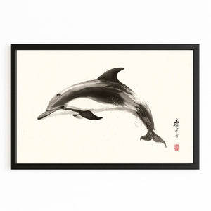 Japanese Dolphin Wall Art
