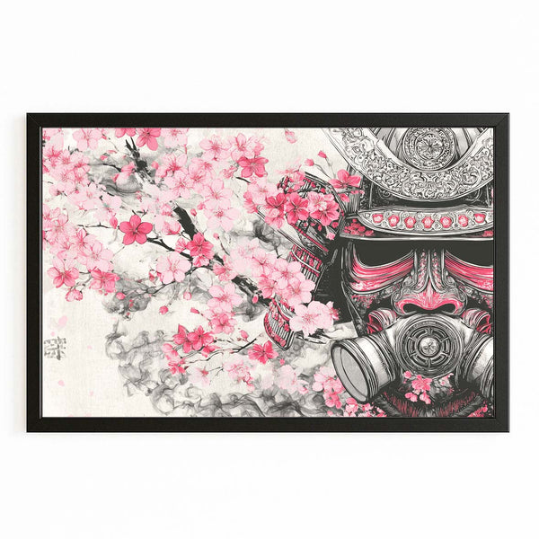 Japanese Mask Cherry Blossom Wall Art