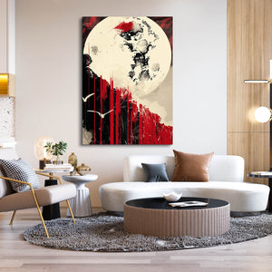 Japanese Moon Canvas Art   | MusaArtGallery™
