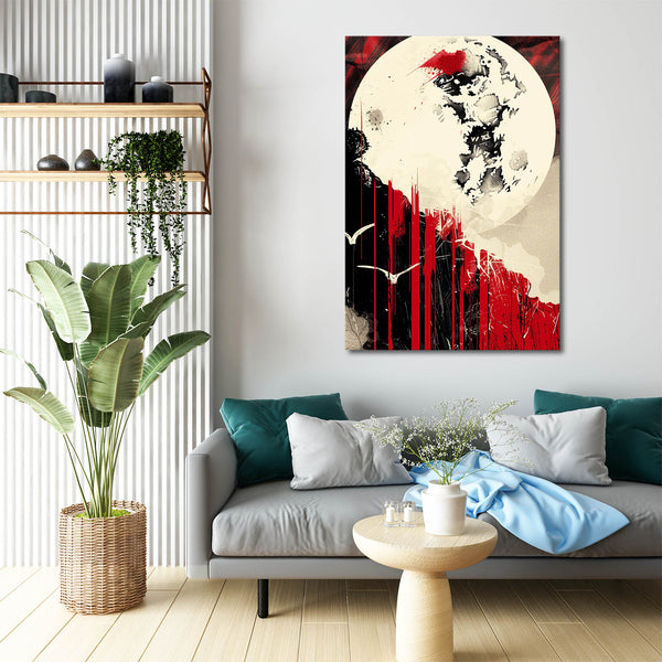 Japanese Moon Canvas Art   | MusaArtGallery™