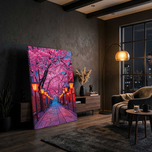 Japanese Street Cherry Blossom Wall Art