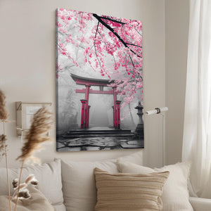 Japanese Torii Cherry Blossom Wall Art