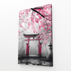 Japanese Torii Cherry Blossom Wall Art