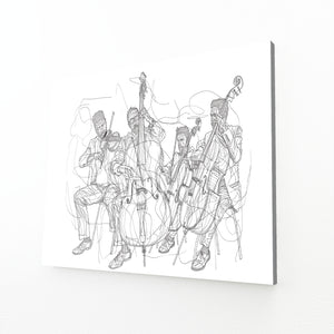  Jazz Quartet Line Art | MusaArtGallery™