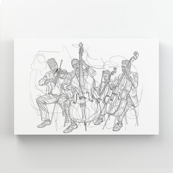  Jazz Quartet Line Art | MusaArtGallery™