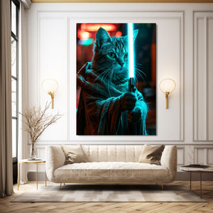 Jedi Cat Wall Art | MusaArtGallery™