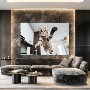 Jumping Cat Wall Art