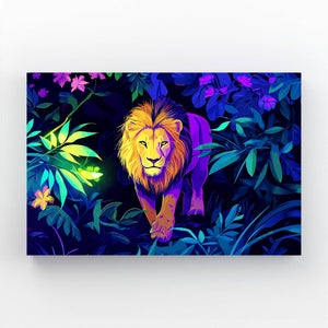 Jungle Glow Lion Wall Art | MusaArtGallery™