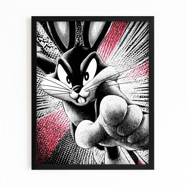 Kid Bunny Rabbit Wall Art