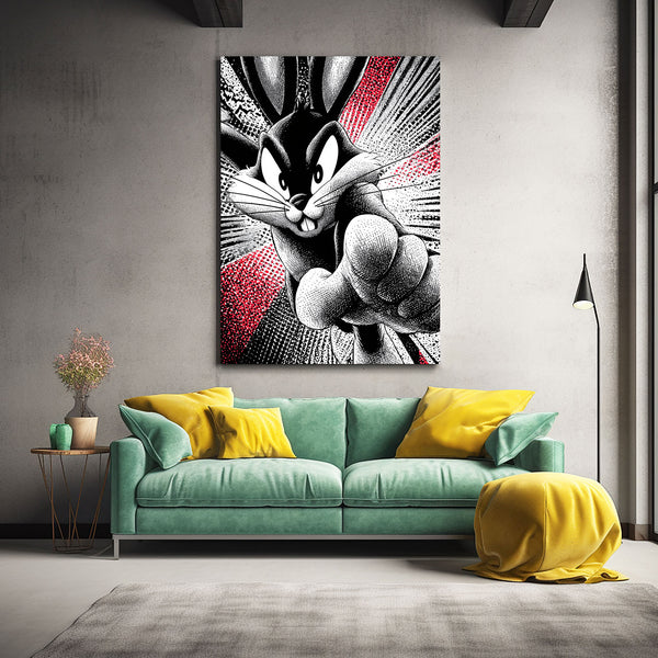 Kid Bunny Rabbit Wall Art