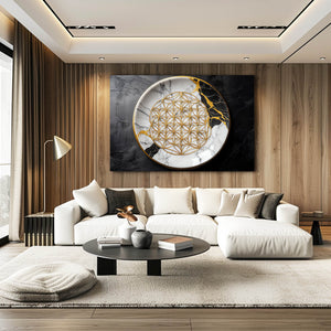 Kintsugi Flower Of Life Art