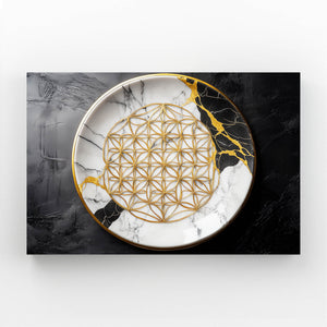 Kintsugi Flower Of Life Art