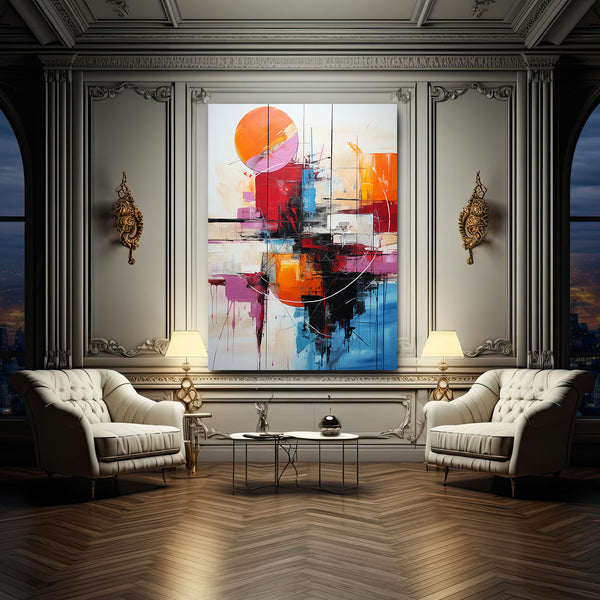 Large Colorful Abstract Wall Art For Office | MusaArtGallery™