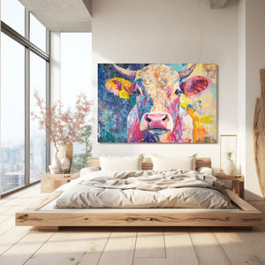 Large Cow Canvas Wall Art