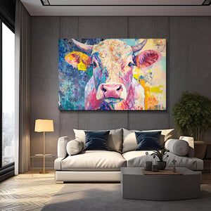 Large Cow Canvas Wall Art