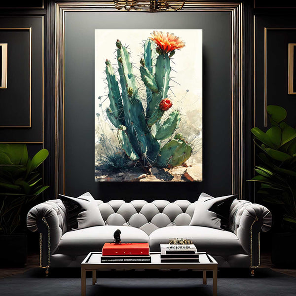 Large Flower Cactus Art | MusaArtGallery™