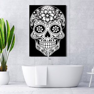 Large Skull Black and White Wall Art | MusaArtGallery™