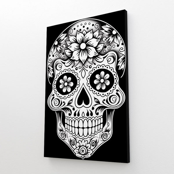 Large Skull Black and White Wall Art | MusaArtGallery™