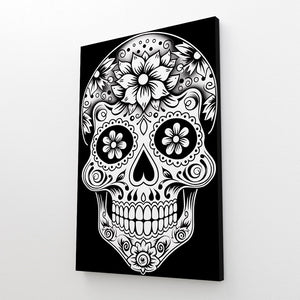 Large Skull Black and White Wall Art | MusaArtGallery™