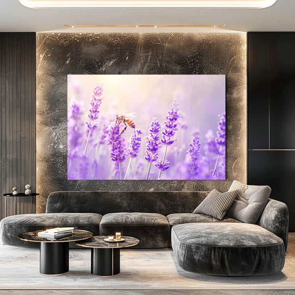 Lavender Bliss Bee Art | MusaArtGallery™