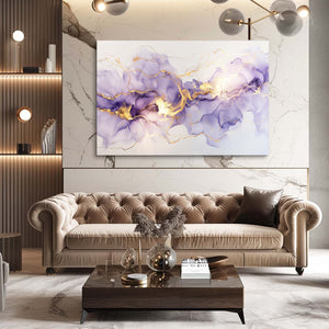 Lavender Waves Abstract Art | MusaArtGallery™