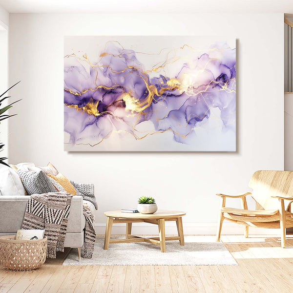 Lavender Waves Abstract Art | MusaArtGallery™