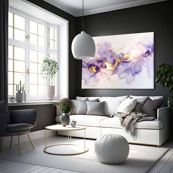 Lavender Waves Abstract Art | MusaArtGallery™